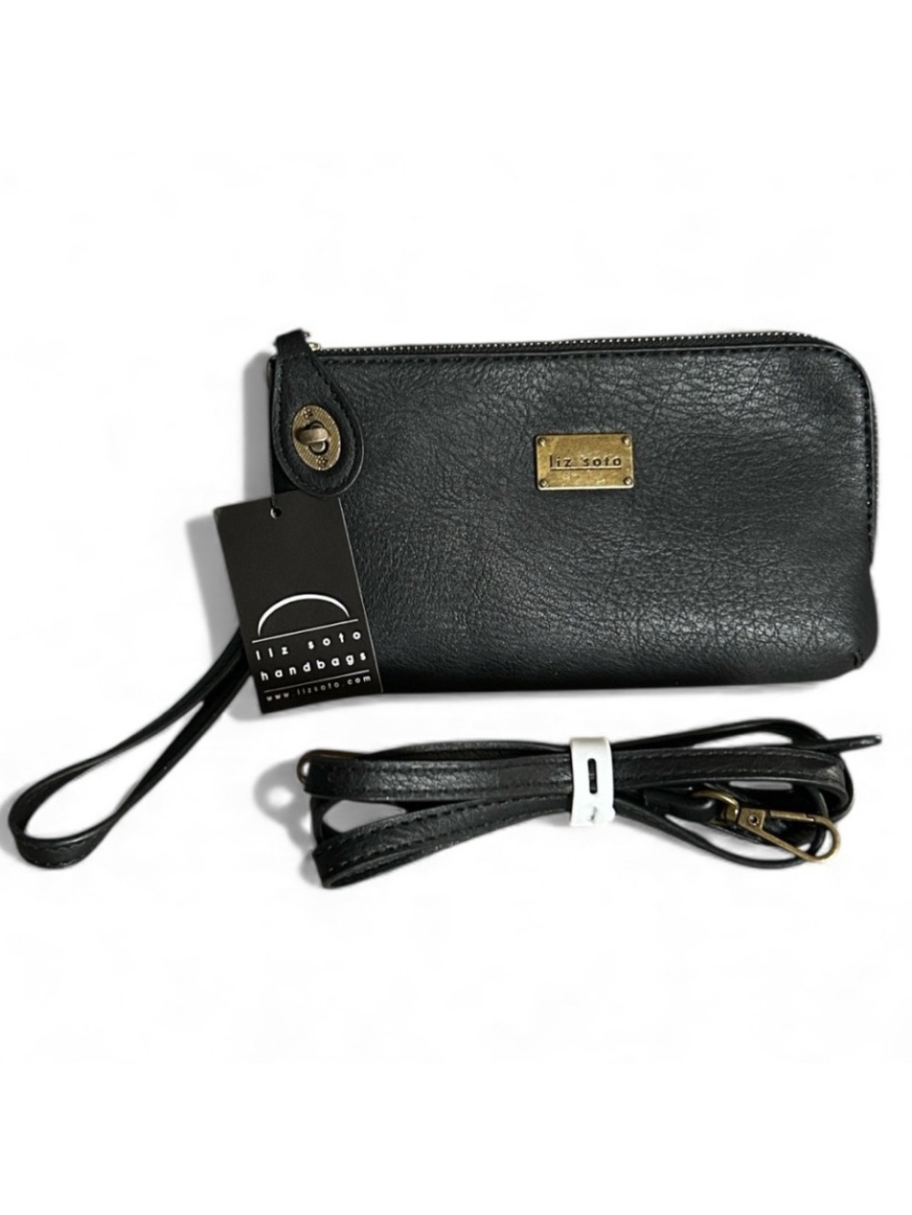 Liz Soto Tina Convertible Crossbody Wristlet Wallet in Black